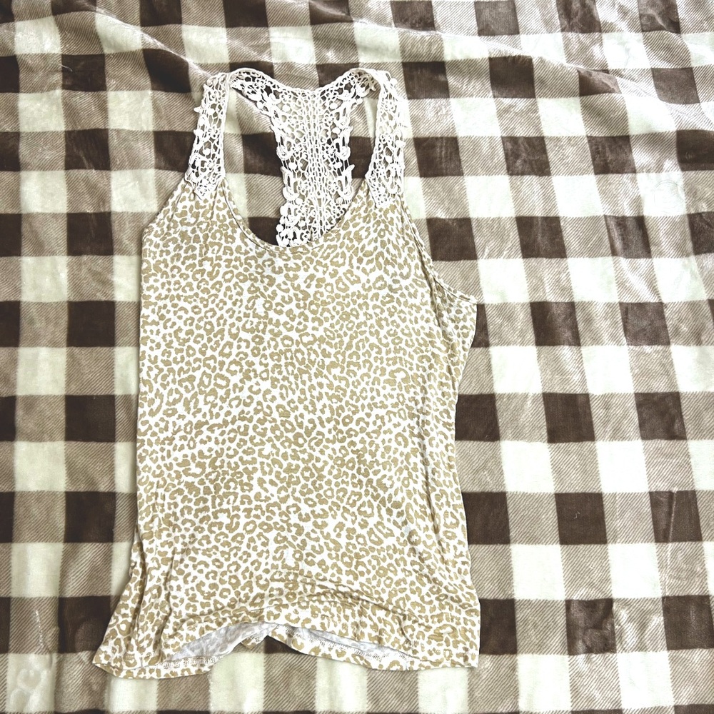BKE - Leopard with lace tank - Sz Large